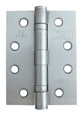 Set of Two 4" Heavy Duty Ball Bearing Hinges - Satin Chrome